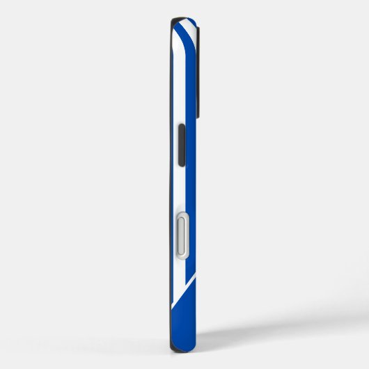 Cute Blue Striped Personalized Name Case-Mate iPhone Hülle (Rückseite / Rechts)