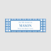 Cute Blue Student Name Tag Design Namensschild (Vorderseite)