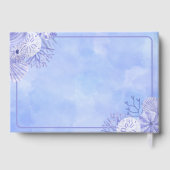 Cute Blue Under The Sea Boy's First Birthday Gästebuch (Rückseite)