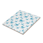 Cute Blue Whale Seamless Ocean Pattern (1) Fliese (Seite)