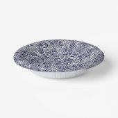 Cute blue white paisley patterns design pappteller (Gewinkelt)