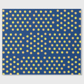 Cute Blue, Yellow & Pastel Orange Polka Dots Geschenkpapier (Flach)