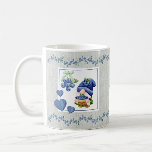 Cute Blueberry Gnome Life is Berry Sweet Mug Kaffeetasse (Links)