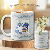 Cute Blueberry Gnome Life is Berry Sweet Mug Kaffeetasse