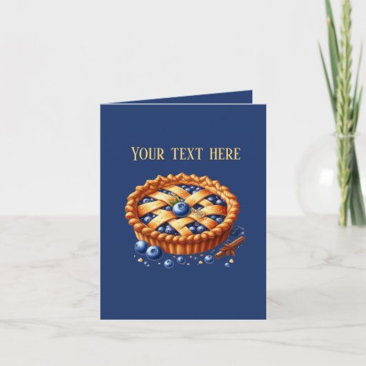 Cute Blueberry pie customizable Karte (Vorderseite)