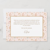 Cute Blush Pink Gold Photo Graduation Dankeskarte (Rückseite)