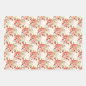 Cute Blush Pink Peach Cream Watercolor Pumpkin Geschenkpapier Set (Vorderseite 2)