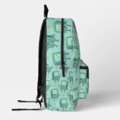 Cute BMO-Inspired Kawaii Mint Blue Backpack Bedruckter Rucksack (Links)