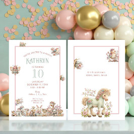 Cute Boho Animal Birthday Party Einladung