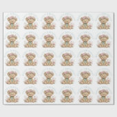 Cute Boho Animal Birthday Party Geschenkpapier (Flach)