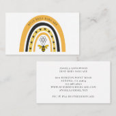 Cute Boho Bee Rainbow Visitenkarte (Vorne/Hinten)