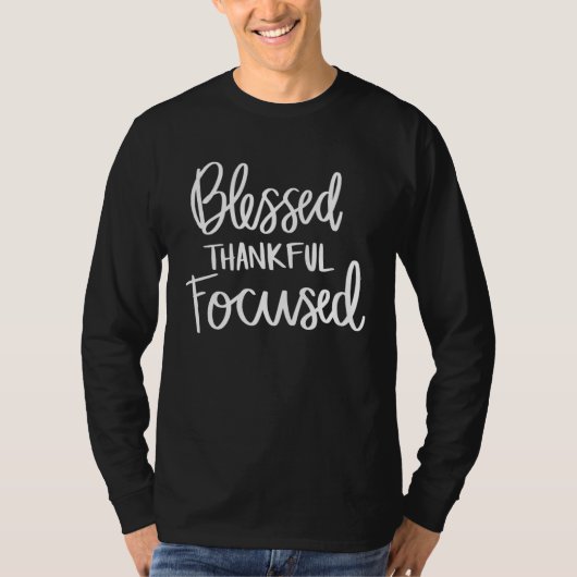 Cute Boho Blessed Thankful Focused Bohemian  1 T-Shirt (Vorderseite)