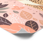 Cute Boho Cheetah Animal Safari Baby Room Wall Art Poster (Ecke)