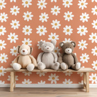 Cute Boho Daisies bearbeitbare Hintergrundfarbe