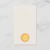 Cute Boho Floral Sun Diaper Raffle Baby Shower Begleitkarte (Rückseite)