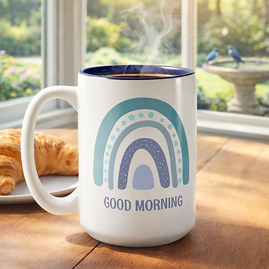 Cute Boho Rainbow Morning Coffee Mug Zweifarbige Tasse