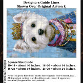 Cute Boho Royal Westie Dog, Crown EV7 Decoupage Seidenpapier