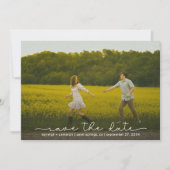 Cute Boho Script Modern Save The Date Card (Vorderseite)