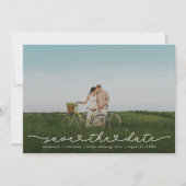 Cute Boho Script Modern Save The Date Card (Vorderseite)