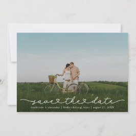 Cute Boho Script Modern Save The Date Card