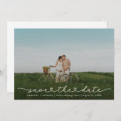 Cute Boho Script Modern Save The Date Card (Vorne/Hinten)