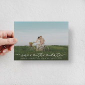 Cute Boho Script Modern Save The Date Card
