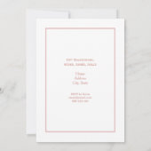 Cute Boho Teddy Bear Birthday Party Einladung (Rückseite)