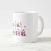 Cute Boho Xmas Tree Sublimation Design Jumbo-Tasse (Vorderseite Rechts)