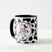 Cute “Bom Dia Muuuuu” Kawaii Cow Design Tasse (Vorderseite Links)