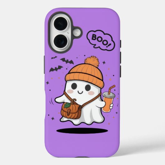 Cute Boo Ghost Girly iPhone 16 Phone Case – Kawaii (Rückseite)