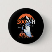 Cute Boo Ghost Halloween Pumpkin Beer Drinking Sok Button (Vorderseite)