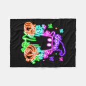 Cute Boo Halloween Ghost Witch Pumpkin Trendy Hall Fleecedecke (Vorderseite (Horizontal))