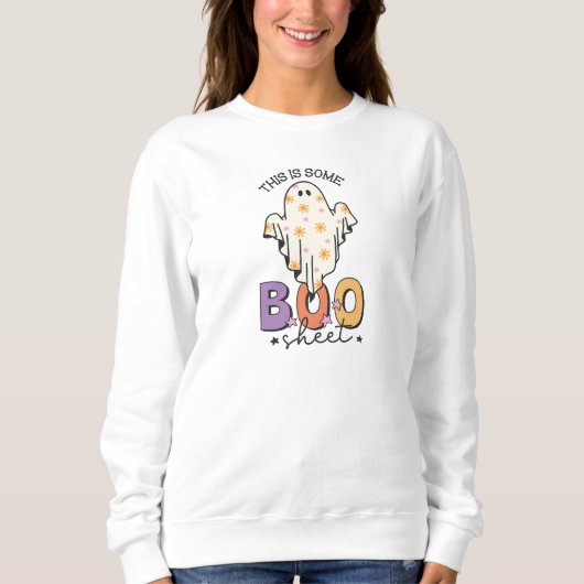 Cute BOO SHEET Halloween Sweatshirt (Vorderseite)