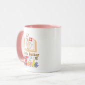 Cute Book Lover "Life Is Better With Books" Quote Tasse (Vorderseite Links)