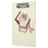 Cute book withe map heart and flower klemmbrett (Links)