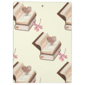 Cute book withe map heart and flower klemmbrett (Rückseite)