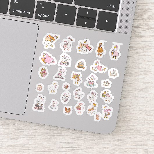 Cute Bookish Goose Sticker Pack 2 (Detail)