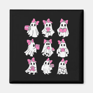 Cute Booooks Ghost Read More Books Funny Teacher H Magnet