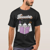 Cute Booooks Ghost Read More Books Funny Teacher H T-Shirt (Vorderseite)