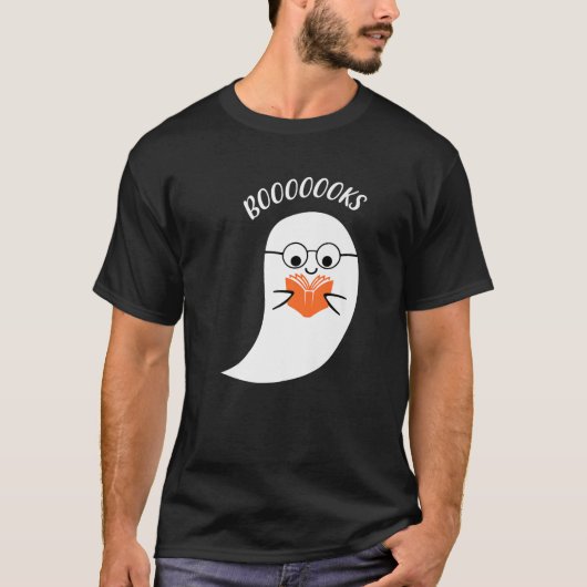 Cute Booooks Ghost Read More Books Funny Teacher H T-Shirt (Vorderseite)