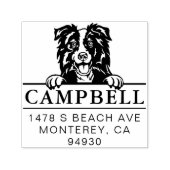 Cute Border Collie Custom Dog Address Stamp  Permastempel (Design)