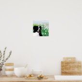 Cute, Border Collie Daisies Wall Art Poster (Küche)