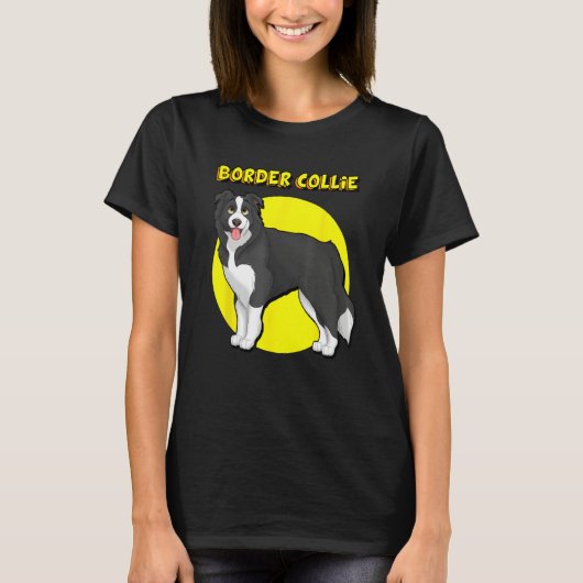 Cute Border Collie T-Shirt (Vorderseite)