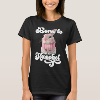 Cute Born to Cuddly Rabbit Retro Winter Rabbit Mum T-Shirt