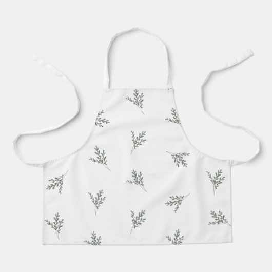 Cute Botanical Christmas Pattern Apron Schürze (Vorderseite)