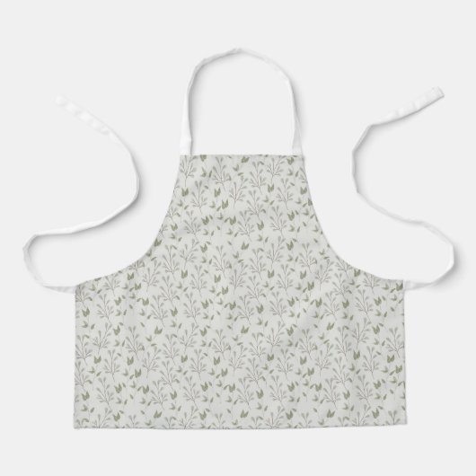 Cute Botanical Leaf Pattern Apron Schürze (Vorderseite)