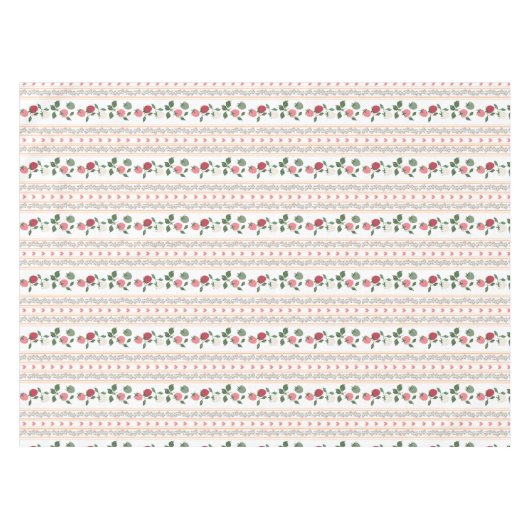 Cute botanical retro artwork strawberry pattern tischdecke (Vorderseite (Horizontal))