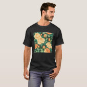 Cute Botanical Roses Illustration Gorgeous Flower  T-Shirt (Vorne ganz)