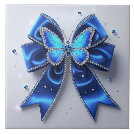 Cute bow Ceramic Tile Fliese (Vorderseite)