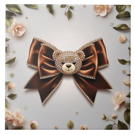 Cute bow Ceramic Tile Fliese (Vorderseite)